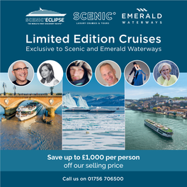 Limited Edition Cruises Exclusive to Scenic and Emerald Waterways
