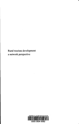 Rural Tourism Development a Network Perspective