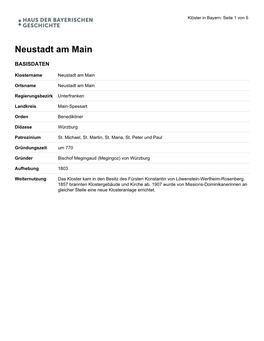 Neustadt Am Main