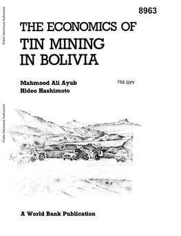 The Economics of Tin Mining in Bolivia
