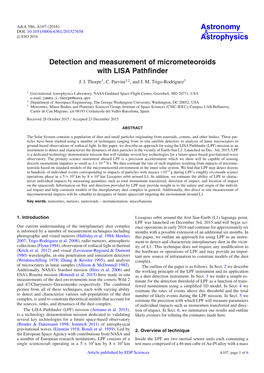 Detection and Measurement of Micrometeoroids with LISA Pathfinder