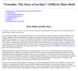 “Yosemite: the Story of an Idea” (1948) by Hans Huth