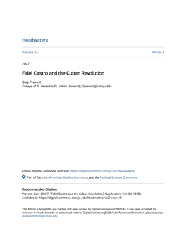 Fidel Castro and the Cuban Revolution