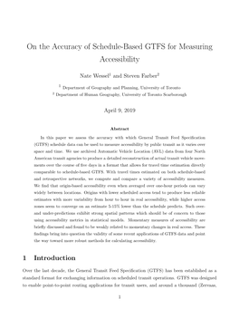 On the Accuracy of Schedule-Based GTFS for Measuring Accessibility