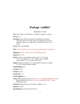 Package 'Ymlthis'