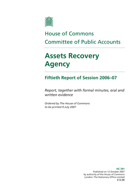 Assets Recovery Agency