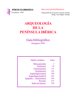 Portico Arqueologia Peninsula Iberica 1999