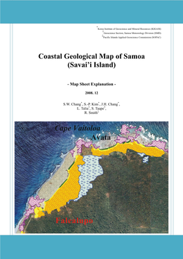 Coastal Geological Map of Samoa (Savai'i Island)
