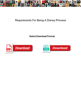 Requirements for Being a Disney Princess