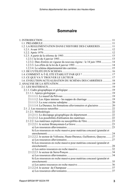 Rapport BRGM RP 50234 FR 3 Schéma Départemental Des Carrières Des Hautes-Alpes