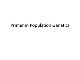 Defining Genetic Diversity (Within a Population)