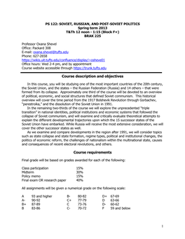 1 Course Description and Objectives Course Requirements