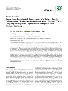 Research on Coordinated Development of a Railway Freight Collection and Distribution System Based on an “Entropy-TOPSIS Coupling Development Degree Model” Integrated With