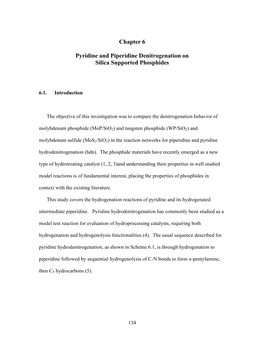 Chapter 6 Pyridine and Piperidine Denitrogenation on Silica