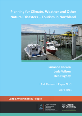 Planning for Climate, Weather and Other Natural Disasters – Tourism in Northland