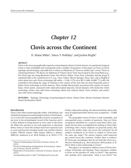 Chapter 12 Clovis Across the Continent