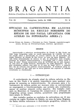 Situação Da Cafeicultura Em Alguns Municípios Da Região Nordeste Do Estado De São Paulo, Levantada Com Auxílio Da Fotografia Aérea (1)