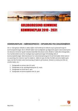 Guldborgsund Kommune Kommuneplan 2019 - 2031