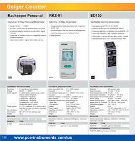 Geiger Counter Catalog