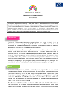 Participatory Democracy Incubator