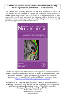 Current Challenges to the Clinical Translation of Brain Machine Interface Technology