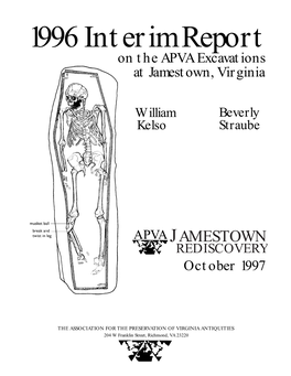 1997 1996 Interim Report on the APVA Excavations at Jamestown