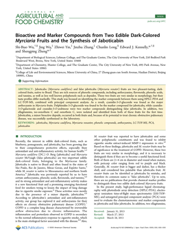 Bioactive and Marker Compounds from Two Edible Dark-Colored