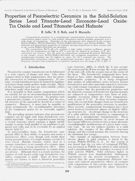 Properties of Piezoelectric Ceramics in the Solid-Solution Series Lead Titanate-Lead Zirconate-Lead Oxide