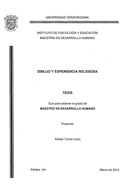 Dibujo Y Experiencia Religiosa Tesis