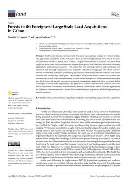 Forests to the Foreigners: Large-Scale Land Acquisitions in Gabon