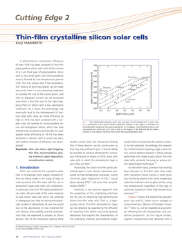 Thin-Film Crystalline Silicon Solar Cells