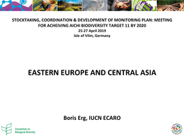 Eastern Europe and Central Asia Region – Erg – IUCN-ECARO