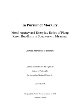 In Pursuit of Morality