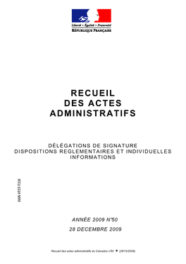 Recueil Des Actes Administratifs