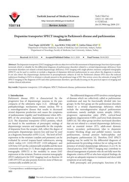 Dopamine Transporter SPECT Imaging in Parkinson's Disease And