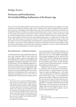 Rüdiger Krause Fortresses and Fortifications. on Fortified Hilltop