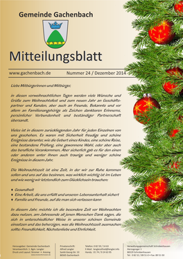 Mitteilungsblatt Gemeinde GACHENBACH