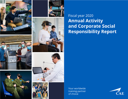 FY20 Annual Activity and Corporate Social Responsibility Report