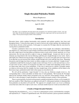 Single-Threaded Polyhedra Models