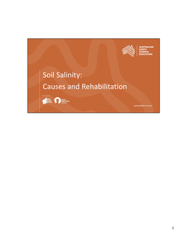 Soil Salinity: Causes and Rehabilitation