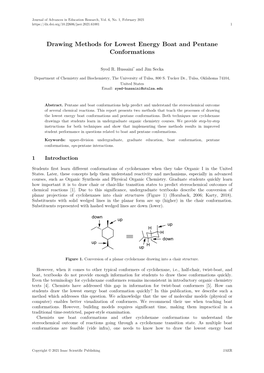 Drawing Methods for Lowest Energy Boat and Pentane Conformations