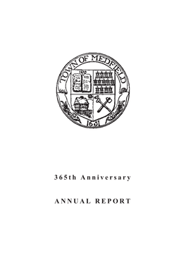 365Th Anniversary ANNUAL REPORT