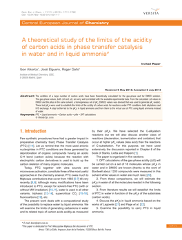 A Theoretical Study of the Limits of the Acidity of Carbon Acids in Phase Transfer Catalysis in Water and in Liquid Ammonia