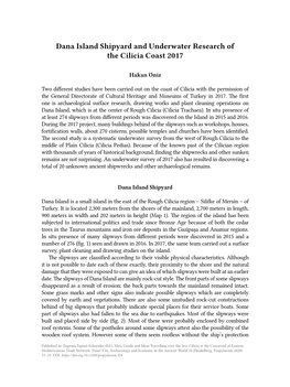 Cilicia at the Crossroad of Eastern Mediterranean Trade Network, Panel 5.16, Archaeology and Economy in the Ancient World 35 (Heidelberg, Propylaeum 2020) 15–25