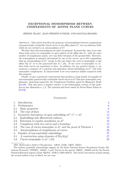 Exceptional Isomorphisms Between Complements of Affine Plane Curves