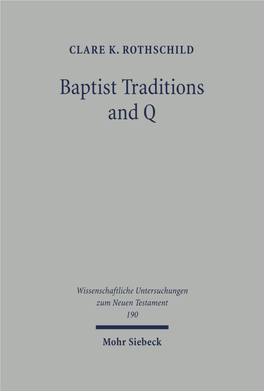 Baptist Traditions and Q