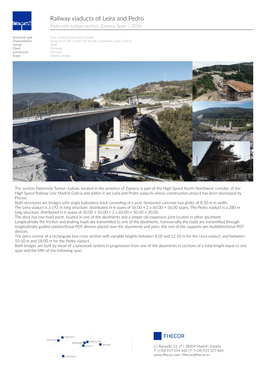 Railway Viaducts of Leira and Pedro Padornelo-Lubian Secton, Zamora, Spain / 2016