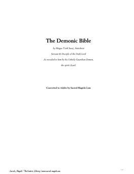 The Demonic Bible Is Written