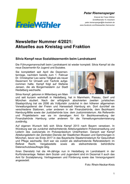 Newsletter Aus Dem Kreistag 04/2021