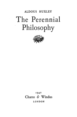 HUXLEY the Perennial Philosophy